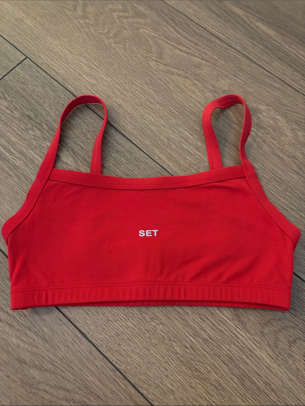 SET Active Red Spaghetti-Strap Bralette